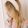 Social Club Woven Headband in Cream Image - 1