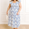 Garden Villa Floral Smocked Midi Dress Curves Image 1