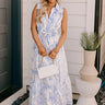 Boardwalk Stroll Floral Maxi Dress in Sky Blue Image - 1
