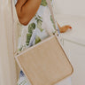 Coastal Cruise Raffia Woven Crossbody in Cream Image - 1