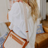 Coastal Cruise Raffia Woven Crossbody in Brown Image 1
