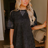 Block Party Ready Vintage Wash T-Shirt Mini Dress in Black Image 1