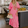 Pursuit Of Happiness Midi Dress in Pink Image 1