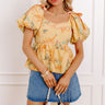 Sunny Disposition Floral Peplum Top Image 1