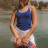 Lake Life Seamless Tank in Royal Blue Image 1