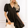 Picture This Babydoll Mini Dress in Black Image 1