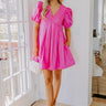Picture This Babydoll Mini Dress in Pink Image 1