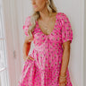 Floral Haven Mini Dress in Pink Image 1