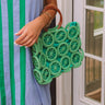Citrus Grove Woven Tote in Lime Image 1