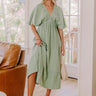 Pursuit Of Happiness Midi Dress in Sage Image 1