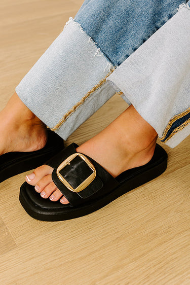 ISABELLA SANDAL BLACK CALFSKIN