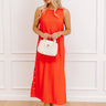 Santa Monica Chic Ribbed Midi Dress in Coral Image 1
