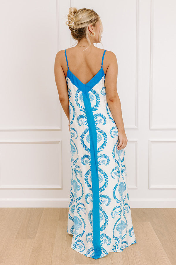 Tropical Bliss - Floral Print Maxi Slip Dress