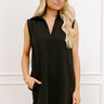 Coastal Dreamer Mini Dress in Black Image 1