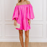 Social Hour Chic Off Shoulder Mini Dress in Pink Image 1