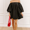 Social Hour Chic Off Shoulder Mini Dress in Black Image 1