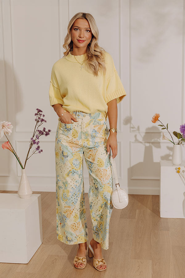 The Florence High Waist Floral Eyelet Pants Image - 1