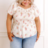 Field Of Grace Floral Smocked Top Curves Image 1