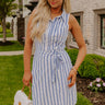 Yacht Club Social Stripe Mini Dress Image 1