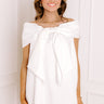 Uptown Social Off Shoulder Mini Dress in White Image 1