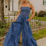 Show Stopper Wide Leg Denim Jumpsuit Image 1