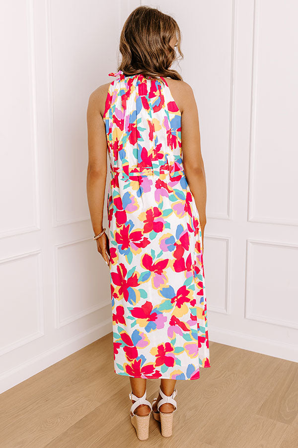 Sunny Disposition Floral Midi Dress Curves