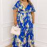 Whimsical Whispers Satin Floral Maxi Dress Curves Image 1
