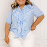 Sunday Mornings Ruffle Top in Sky Blue Curves Image 1