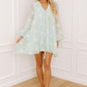 Chic Sweetheart Embroidered Mini Dress in Mint Image 1