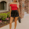 The Zailey High Waist Skort in Black Image 1