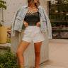 Cosmopolitan Chic High Waist Linen Shorts Image - 1