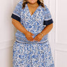 Bright Days Ahead Floral Midi Dress in Blue Curves Image 1