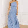 Serendipity Calling Linen-Blend Asymmetrical Maxi Dress Image 1