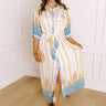 Isles of Scilly Floral Maxi Dress in Blue Image 1