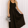 Courtyard Charm Midi Dress in Black Image 1