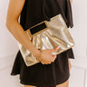 Champagne Fizz Metallic Clutch Image 1