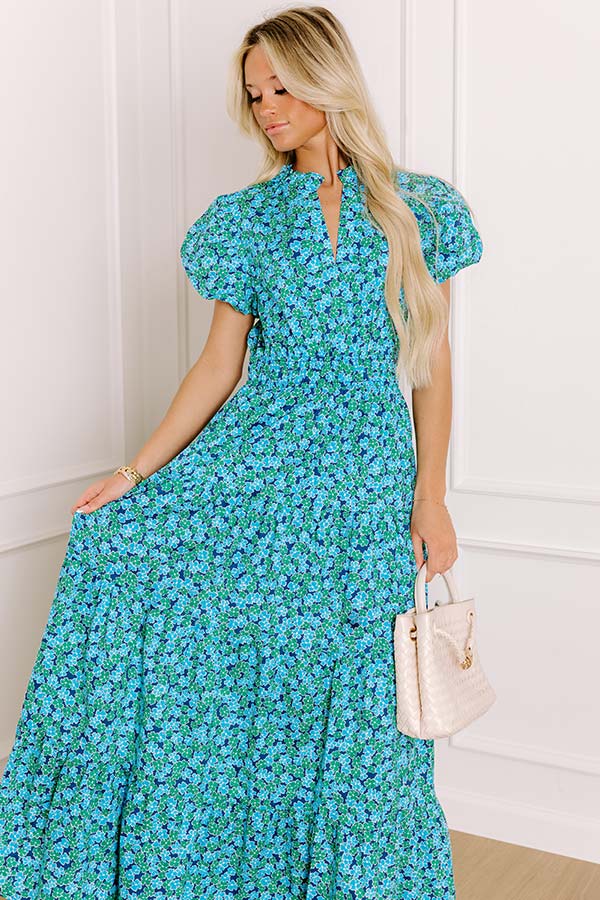 Botanical Charm Floral Maxi Dress