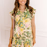 Rose Reverie Linen-Blend Mini Dress Image 1