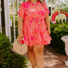 Vibrant Vibes Floral Mini Dress Curves Image 1