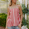 Sweet Serendipity Stripe Top in Red Image 1