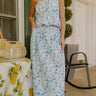 Villa Charm High Waist Maxi Skirt in Blue Image 1