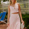 Sunkissed Meadow Embroidered Crop Tank in Pink Image 1