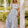 Sunkissed Meadow High Waist Embroidered Maxi Skirt in Sky Blue Image 1