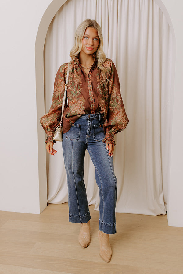 RISEN Monica High Waist Wide Leg Ankle Jean Image - 1