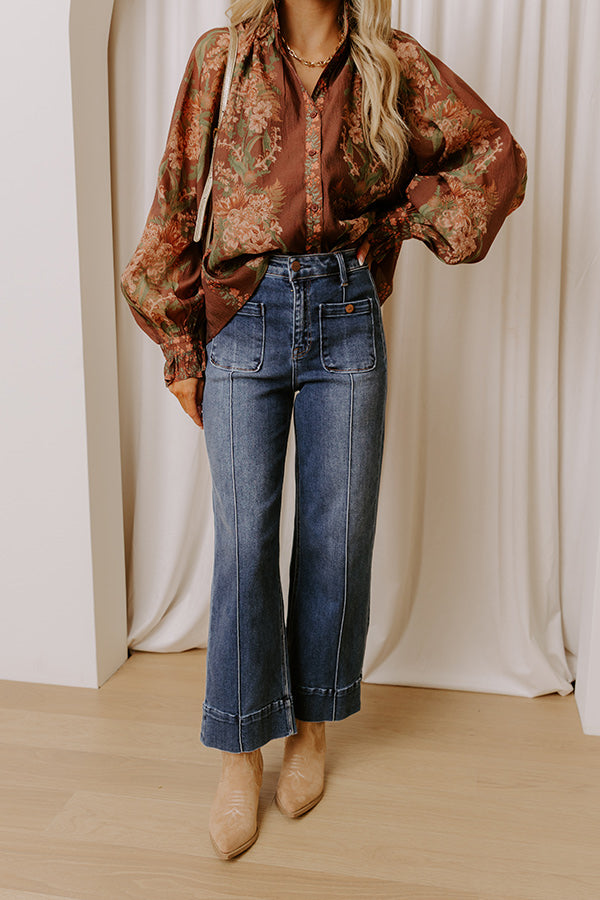 RISEN Monica High Waist Wide Leg Ankle Jean Image - 2