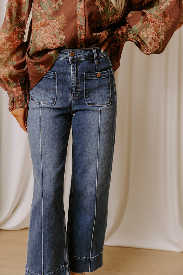 RISEN Monica High Waist Wide Leg Ankle Jean Image - 3