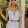 Sunkissed Meadow Embroidered Crop Tank in Sky Blue Image 1