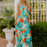 Cancun Cutie Strapless Maxi Dress in Turquoise Image 1