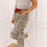 The Lenny Midrise Wide Leg Leopard Pants Image 1