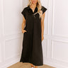 Cue The Casual T-shirt Midi Dress in Black Image 1